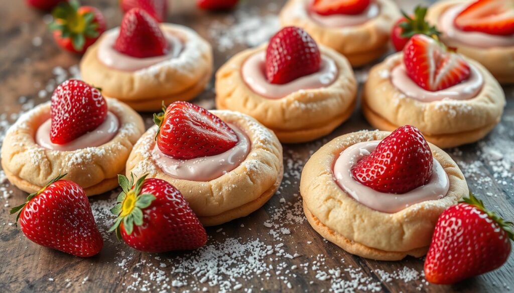 Strawberry cheesecake cookies