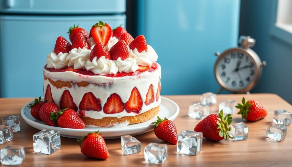 how long to chill strawberry poke cake