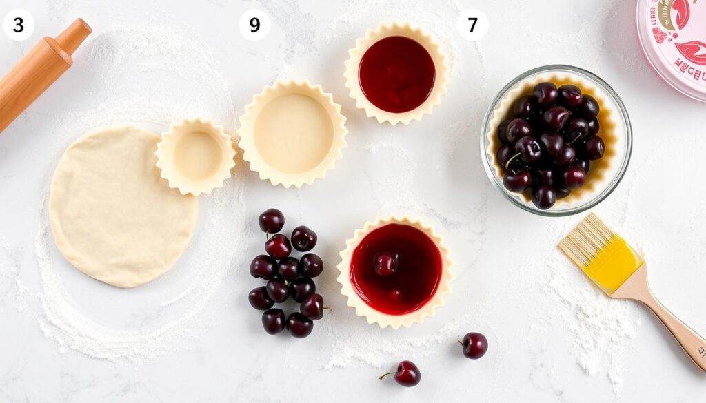 how to assemble cherry tarts