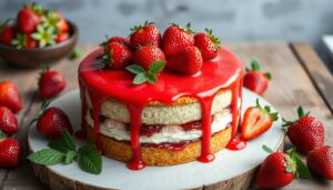 strawberry poke cake