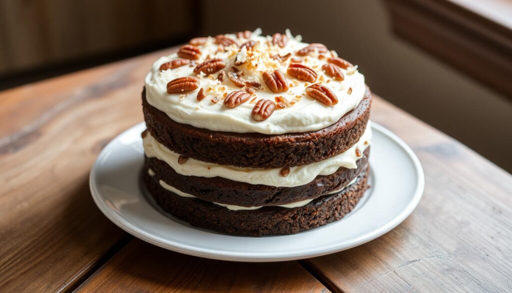 Assembled German Chocolate Cake